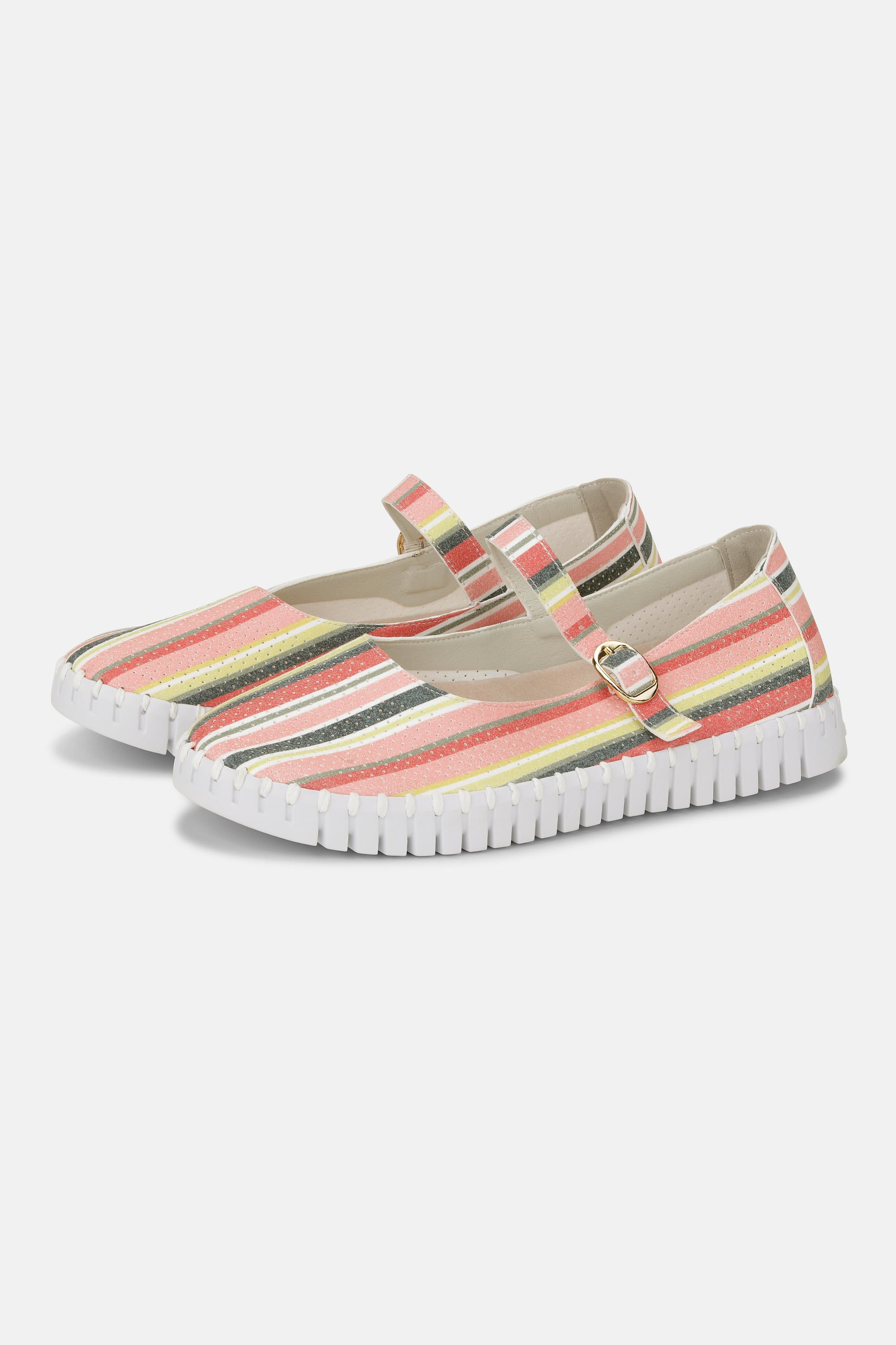 Ballerina Stribet - Peach Bud White